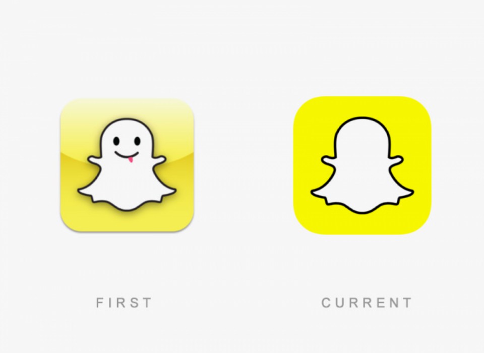 Amusant l'évolution du logo de Snapchat !