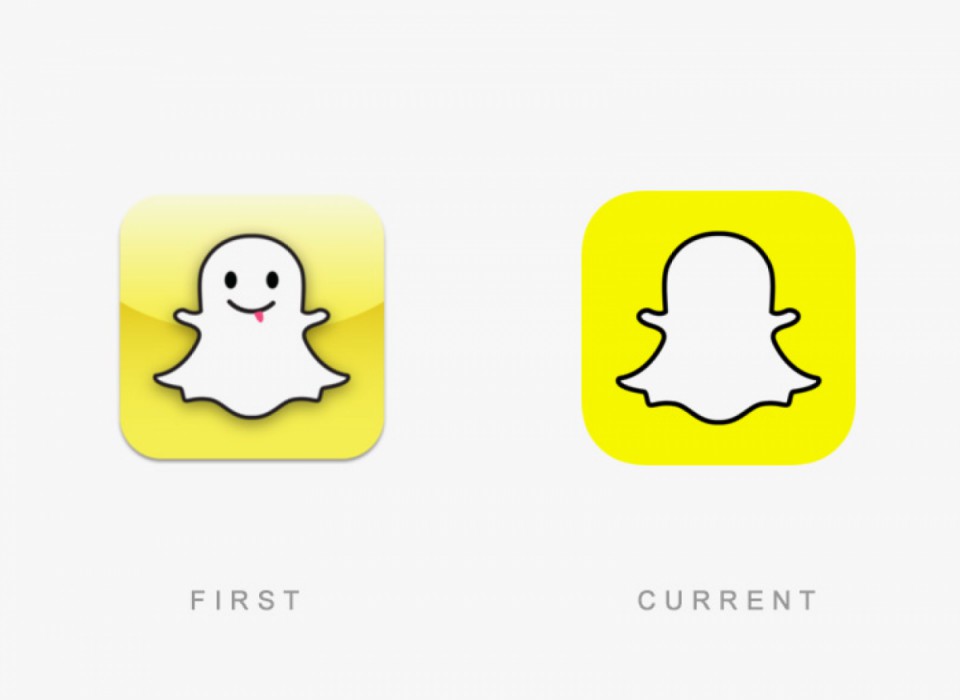 Amusant l'évolution du logo de Snapchat !