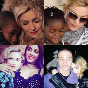 Madonna a choisi de faire un montage photo pour l'occasion et c'est trop chou !