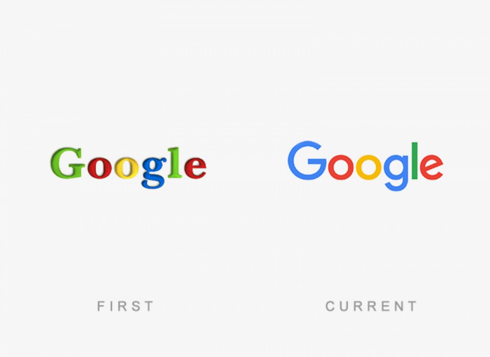 Même état d'esprit pour Google, mais une typographie plus arrondie et plus moderne.