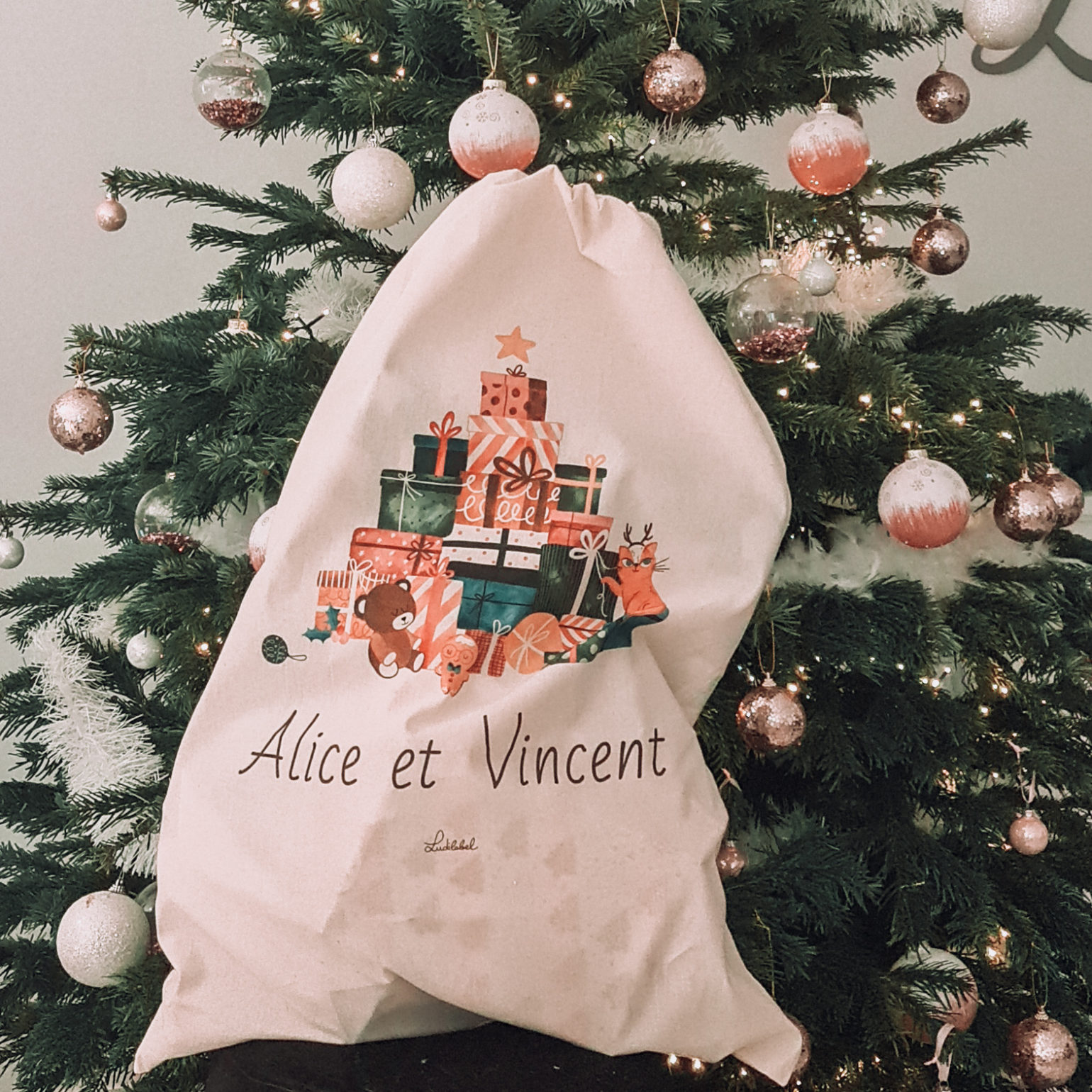 La hotte du Père Noël personnalisée par Ludilabel ! – La Maison des Filles